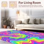 Groovy Swirl Trippy Color Rug