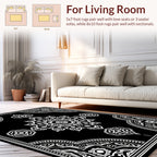 Ornate Mandala Design Contrast Rug