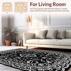 Ornate Scrollwork Geometric Pattern Rug