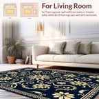 Floral Scrollwork Elegant Design Rug