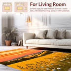 Sunset Over Golden Field with Flora Rug