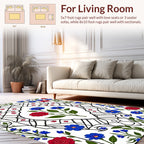 Vibrant Floral Arch Pattern Rug