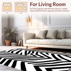 Bold Geometric Stripe Pattern Rug