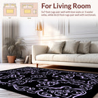 Elegant Lilac Swirl Pattern Rug