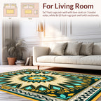 Mandala Floral Medallion Radiating Pattern Rug