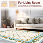 Floral Vine Lattice Pattern Rug