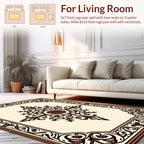 Classic Floral Medallion Border Design Rug