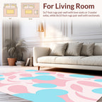 Playful Abstract Blobs Pattern Rug