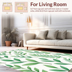 Spring Green Leafy Branch Pattern Rug