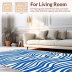 Oceanic Flow Blue Abstract Rug