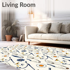 Whimsical Floral and Bee Playful Medallions Rug