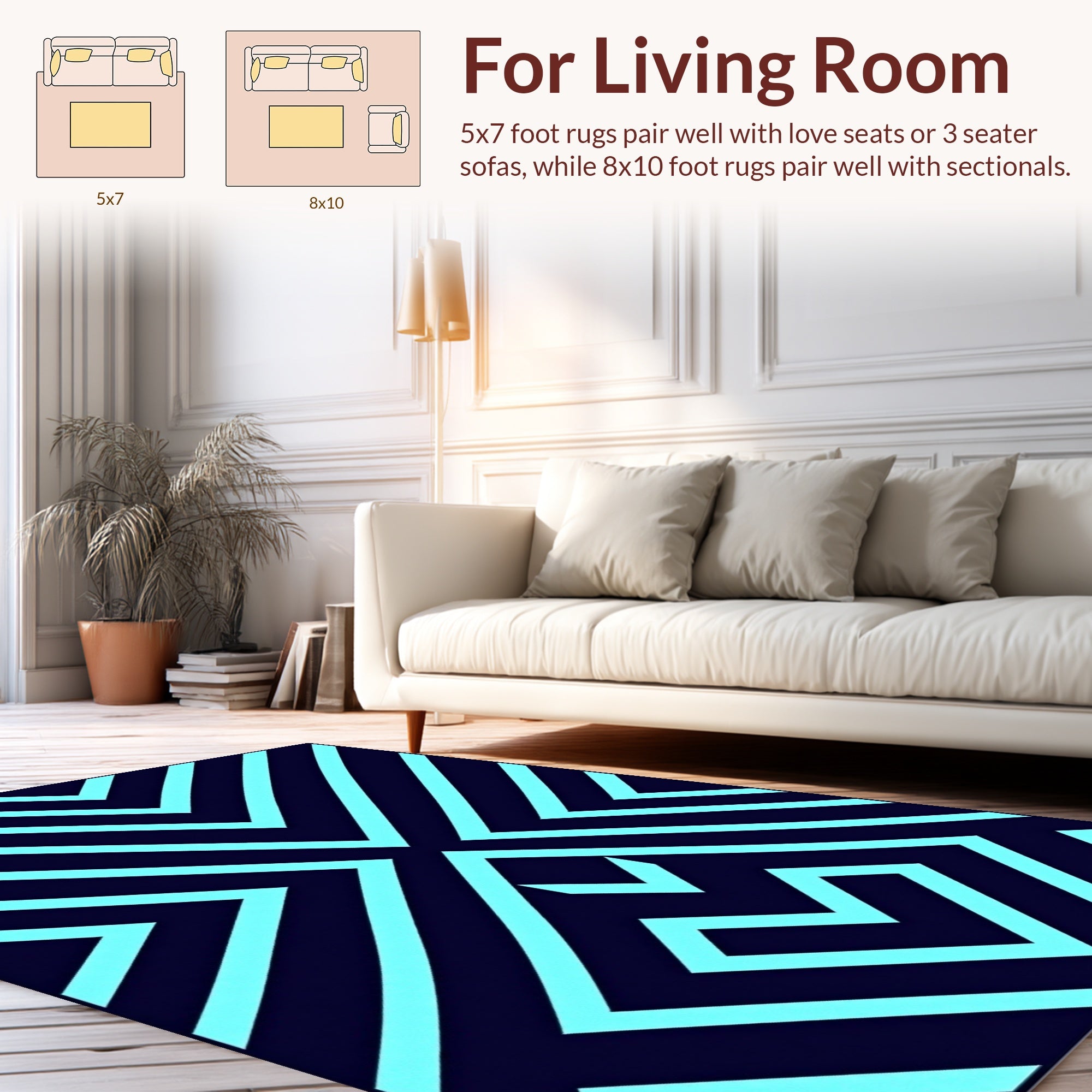 Bold Geometric Tribal Pattern Rug