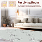 Delicate Floral Outline Pattern Rug