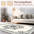 Ornate Floral Medallion Design Rug
