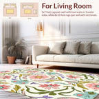 Vintage Floral Garden Pattern Rug