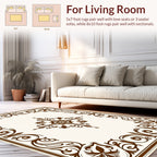 Ornate Scrollwork Floral Detail Rug