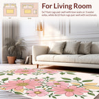 Pink Floral Bouquet Pattern Rug
