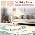 Wreath Of Flowers And Leaves Design Rug