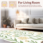 Delicate Floral Botanical Pattern Rug