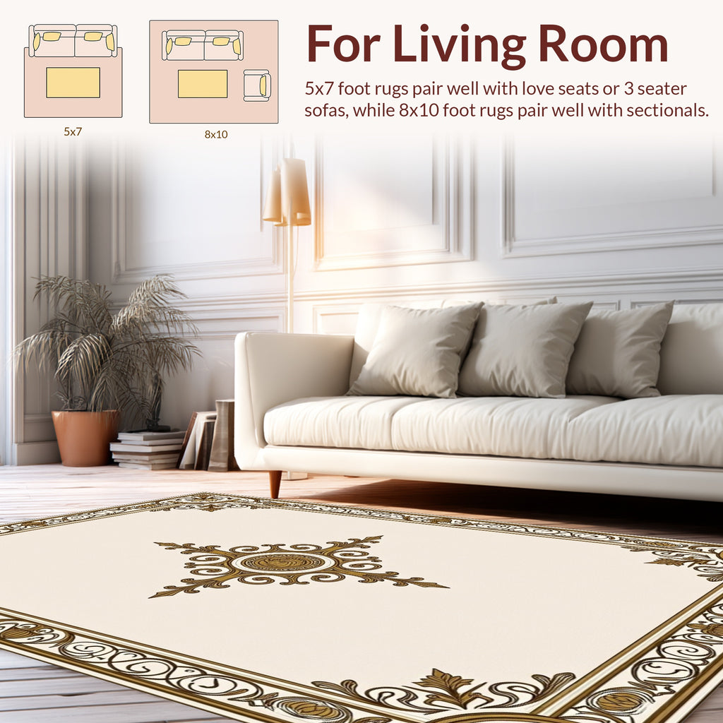 Ornate Border 2 Central Medallion Rug