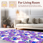 Bold Floral Waves Pattern Rug