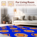 Abstract Sunburst Circle Pattern Rug