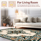 Traditional Intricate Floral Border Design Rug