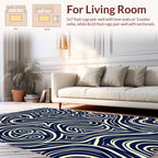 Abstract Swirls Triangles Pattern Rug