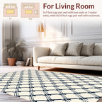 Hand Drawn Diamond Net Pattern Rug