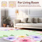 Pastel Floral Watercolor Design Rug