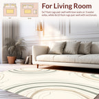 Swirling Abstract Organic Modern Design Rug