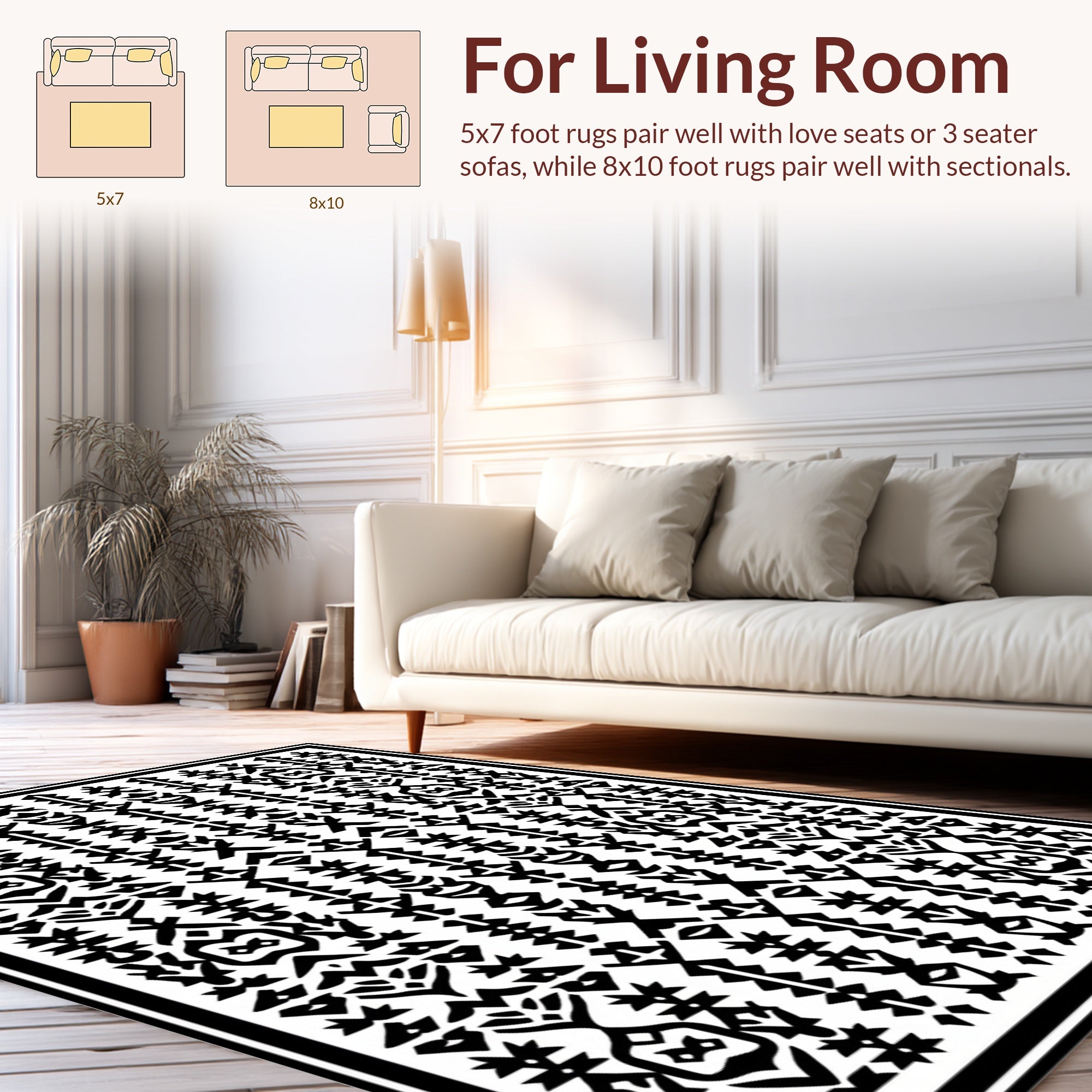 Bold Tribal Geometric Pattern Rug