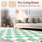 Exotic Floral Symmetric Pattern Rug
