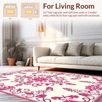 Ornate Floral Scrollwork Cream Rug