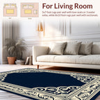 Classic Floral Scroll Border Design Rug