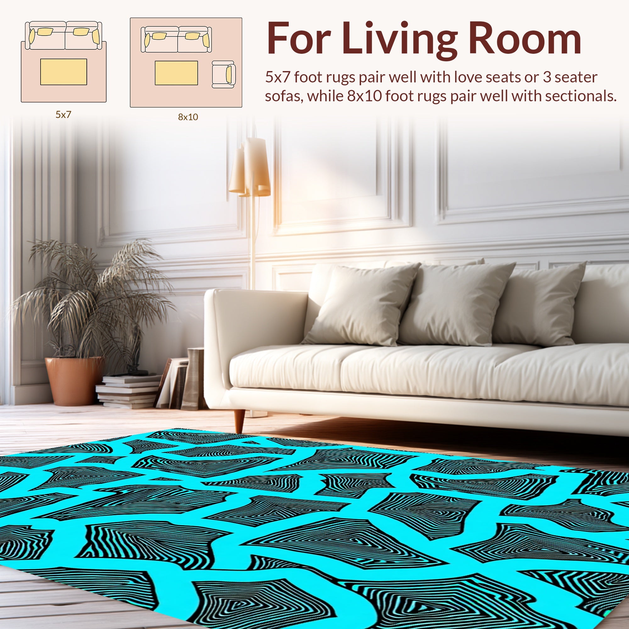 Bold Geometric Abstract Pattern Rug