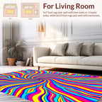 Vibrant Swirl Abstract Pattern Rug