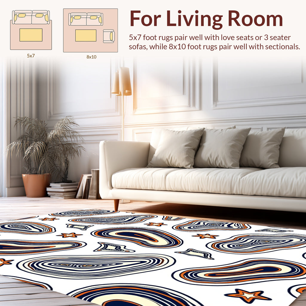 Agate Inspired Abstract Pattern Rug