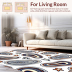 Agate Inspired Abstract Pattern Rug