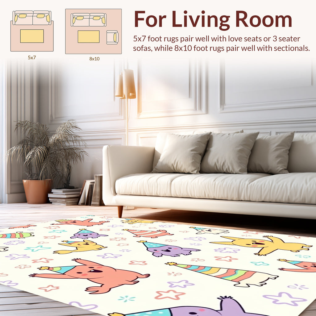 Joyful Creatures Party Pattern Rug