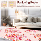 Abstract Floral Swirl Motif Design Rug