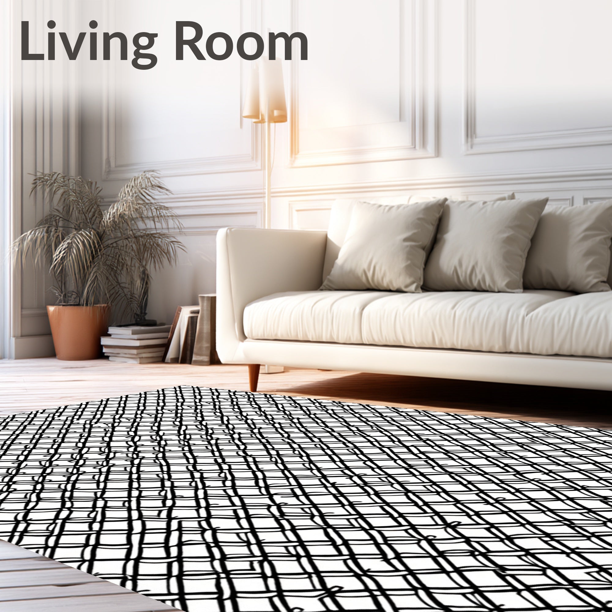 Interlocking Diamond Pattern Rug