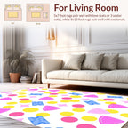 Playful Pastel Shapes Pattern Rug