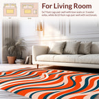 Vibrant Wave Pattern Rug