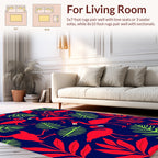 Tropical Flamingo Foliage Design Rug