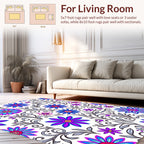 Floral Vine Pattern In Vibrant Colors Rug