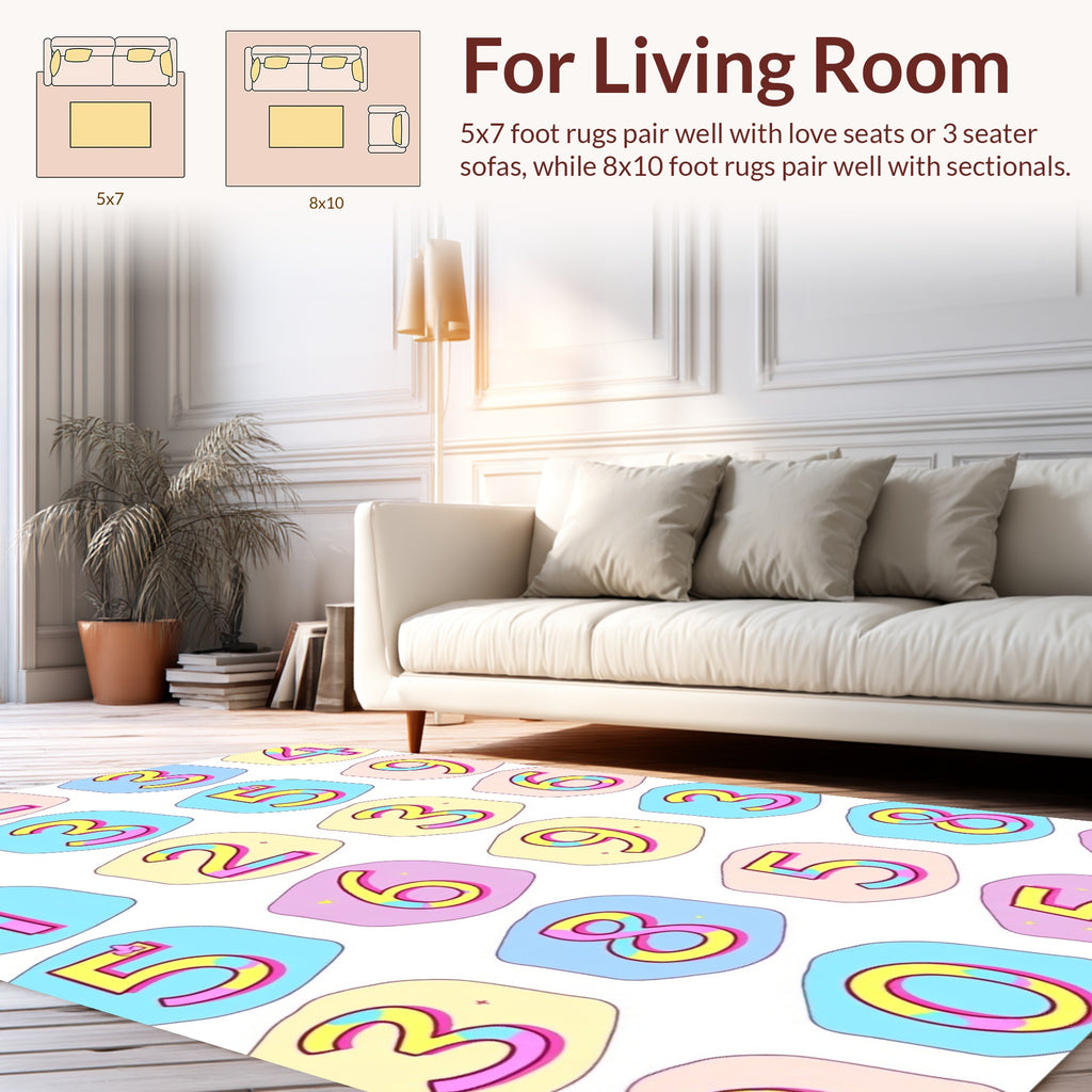 Playful Numbers Pattern Rug