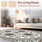 Oval Floral Classic Design Rug