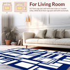 Geometric Rectangles Modern Design Rug
