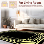 Geometric Art Deco Style Frame Pattern Rug